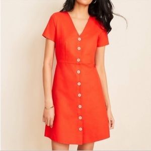 Ann Taylor Cotton Button detail Dress